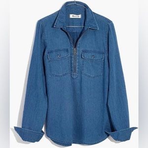 Madewell Denim Zip Shirt